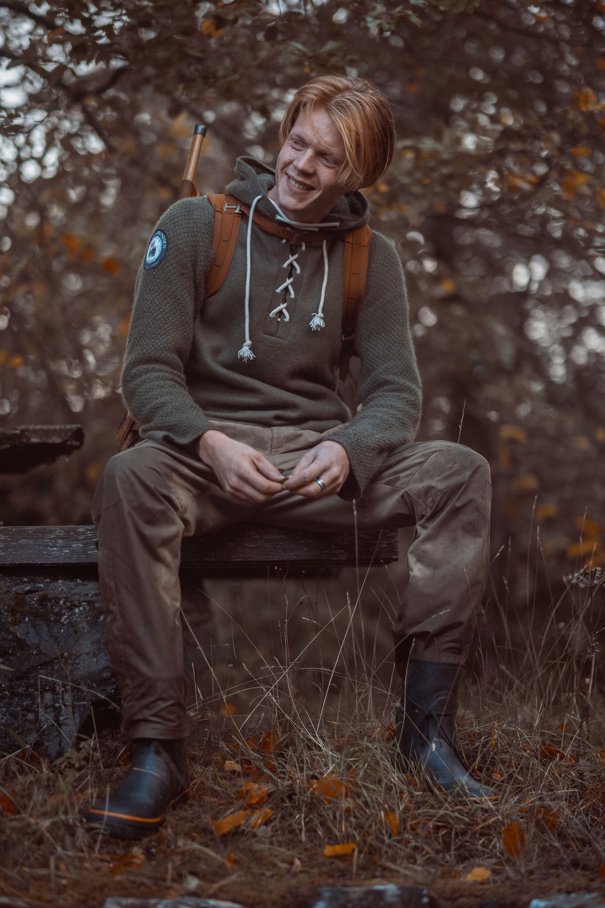Rest in the autumn wood